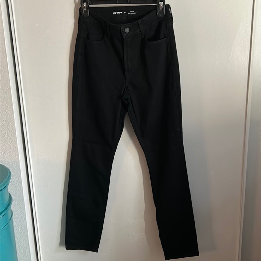 Old Navy Women’s High-Rise Wow Straight Black Stretch Denim Jeans